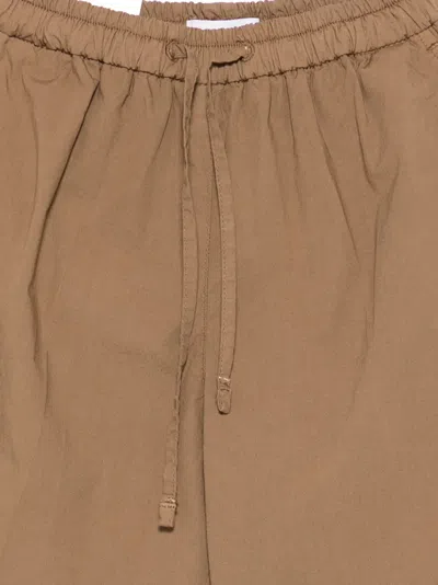 Michael Coal Drawstring Elasticated-waist Shorts In Brown