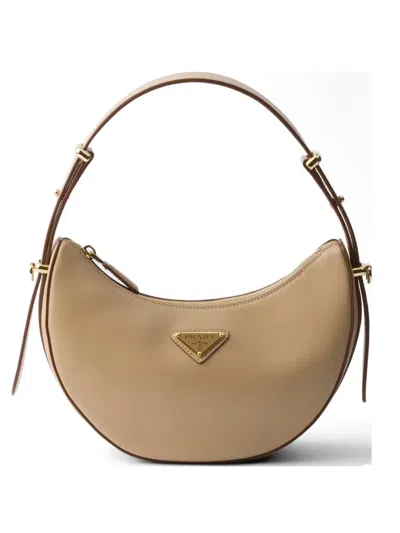 Prada Arque Mini Leather Shoulder Bag In Purple