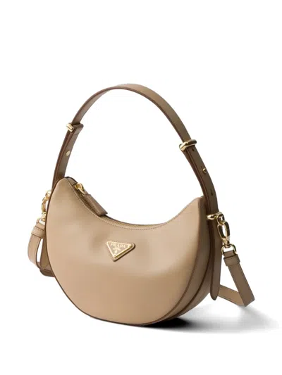Prada Arque Mini Leather Shoulder Bag In Purple