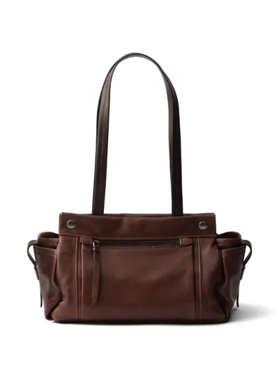 Prada Route Medium Leather Tote Bag In Pattern
