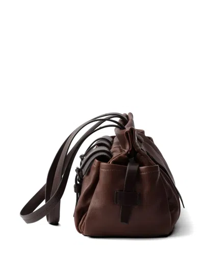 Prada Route Medium Leather Tote Bag In Pattern