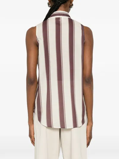 Diega Ruffled Striped Blouse In Multi
