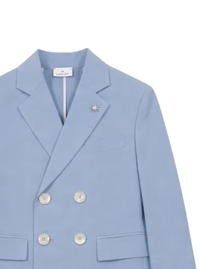 Manuel Ritz Double-breasted Blazer In Blue