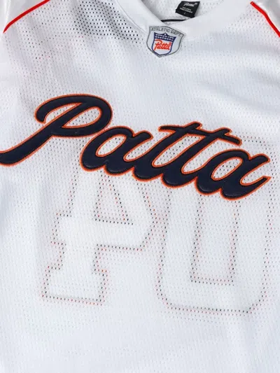 Patta Logo-patch Mesh T-shirt In White