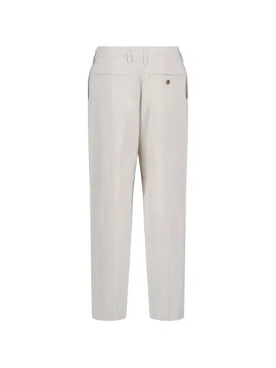 Filippa K Tailored Trousers Belt Loops Pleats And Pockets In Gray