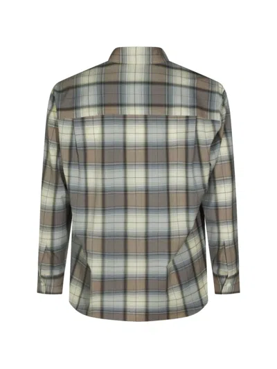 Auralee Check-pattern Shirt In Gray
