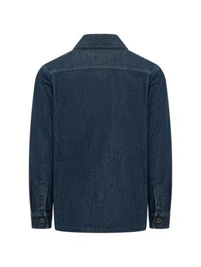 Fay Logo-patch Overshirt In Multi