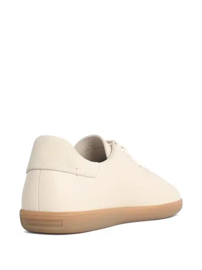 Zegna 232 Low Top Suede Sneakers Rubber Sole In Neutral