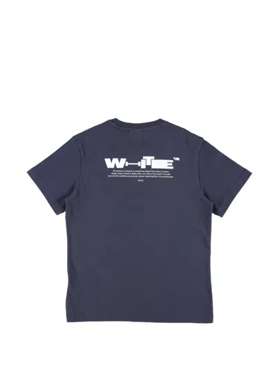 Off-white Logo-print T-shirt In Blue