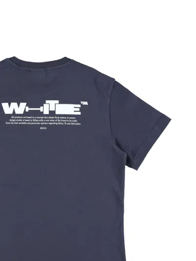 Off-white Logo-print T-shirt In Blue
