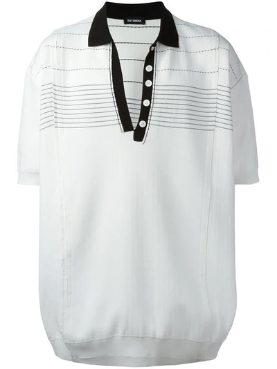 Raf Simons Oversized Polo Shirt In White