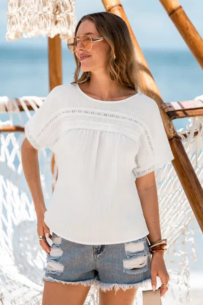 Cupshe Slow Down White Top In White