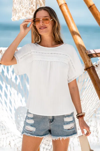 Cupshe Slow Down White Top In White