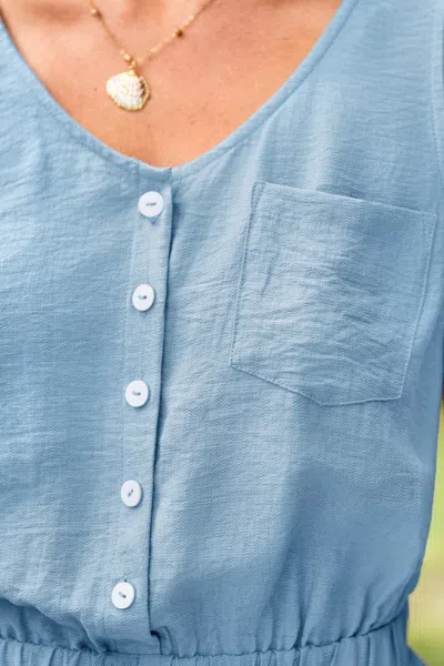 Cupshe Sky Blue Romper In Blue
