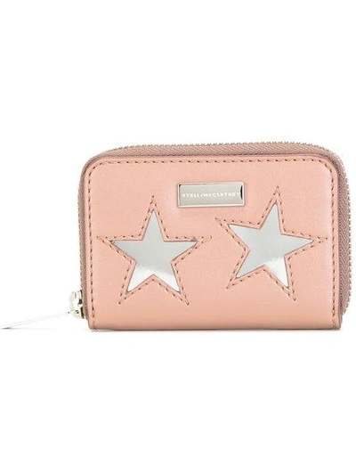 Shop Stella Mccartney Small Stars Wallet In Pink