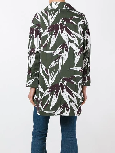 Shop Marni Bamboo Print Tunic Top In Green