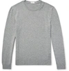 SAINT LAURENT DISTRESSED WOOL AND CASHMERE-BLEND SWEATER