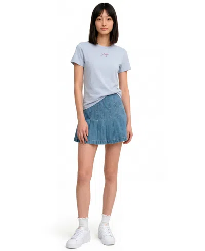 Puma Women's Script Graphic T-shirt In Blue