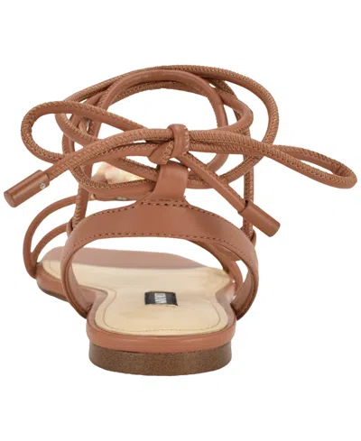 Nine West Niraa Ankle Wrap Sandal In Brown
