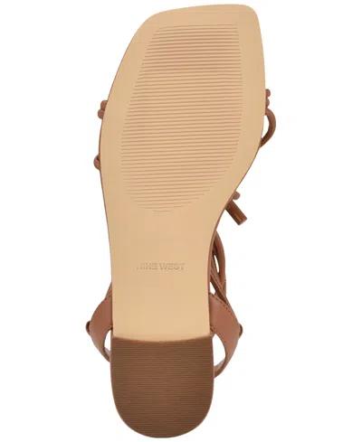 Nine West Niraa Ankle Wrap Sandal In Brown