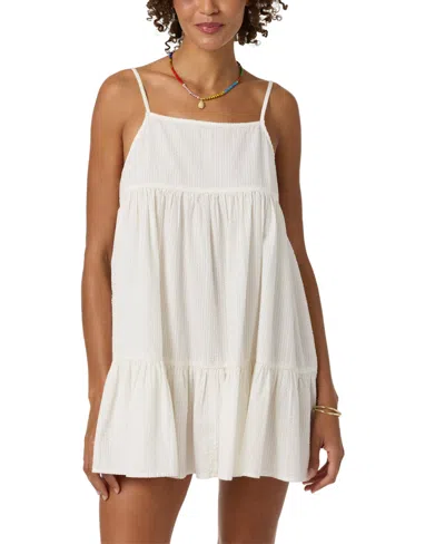 O'neill Og Rilee Cover-up Babydoll Dress In White