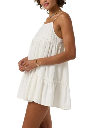 O'neill Og Rilee Cover-up Babydoll Dress In White