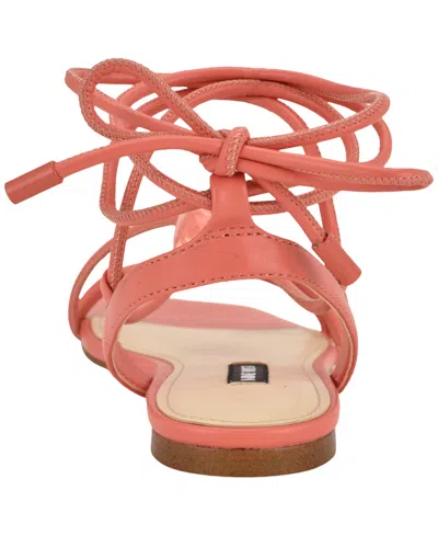 Nine West Niraa Ankle Wrap Sandal In Orange