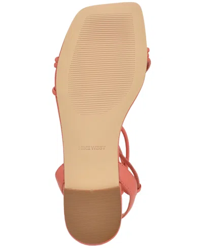 Nine West Niraa Ankle Wrap Sandal In Orange