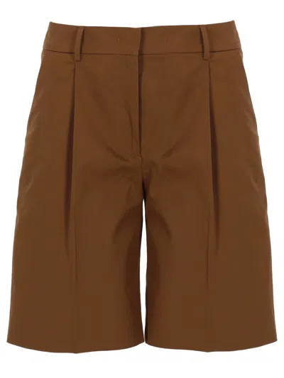 Pt Torino Brown Solid Shorts In Brown