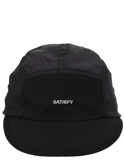 Satisfy Logo-print Adjustable Cap In Black