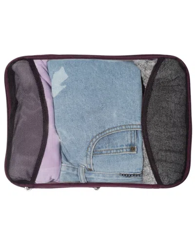 Baggallini Compression Cube 3-piece Set In Purple