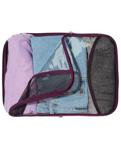 Baggallini Compression Cube 3-piece Set In Purple