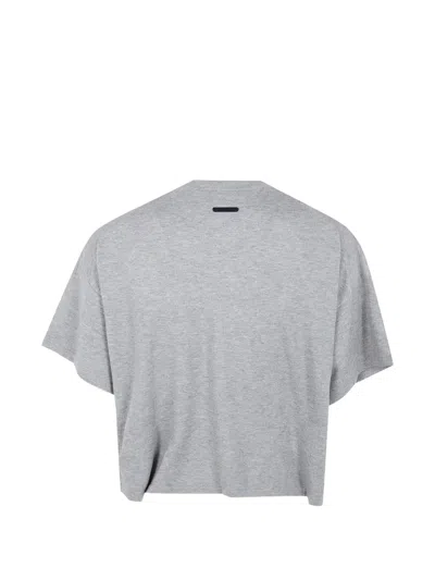Essentials Logo-patch T-shirt In Gray