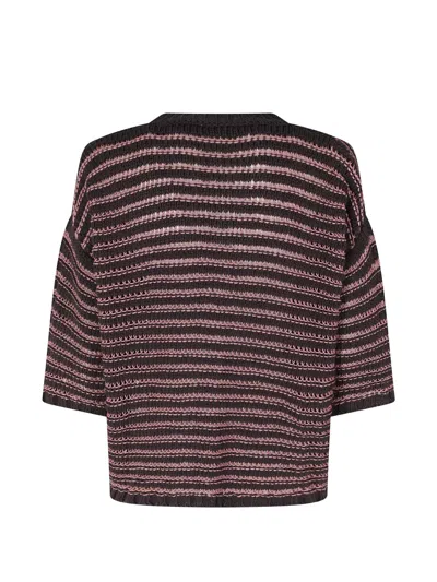 Roberto Collina Striped Pullover In Black