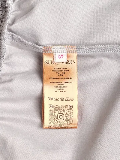 Sultry Virgin Broken Pattern Sweatshirt In Gray