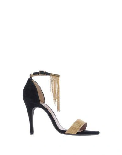 Shop Lanvin Sandals In Gold