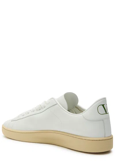 Valentino Garavani Premium Leather High-top Sneaker For Men In White