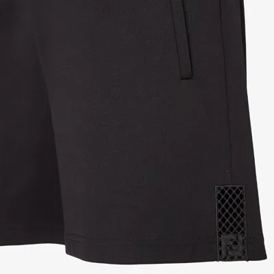 Fendi Drawstring Bermuda Shorts In Black