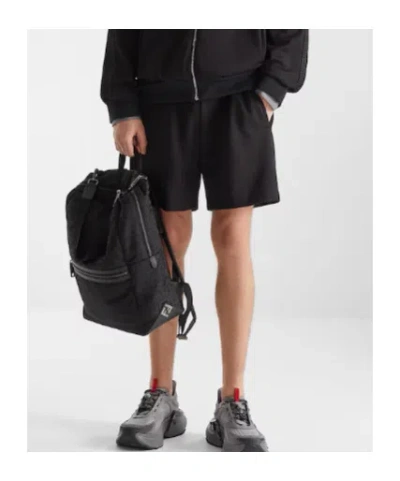 Fendi Drawstring Bermuda Shorts In Black
