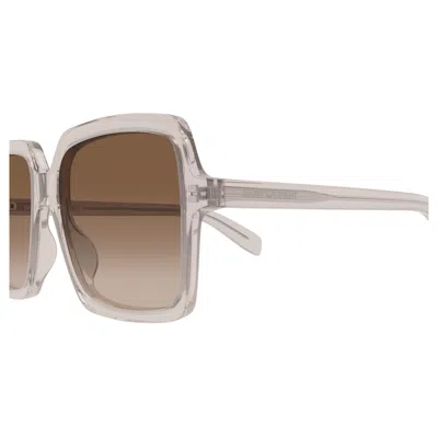 Saint Laurent Full Frame Sunglasses In Brown