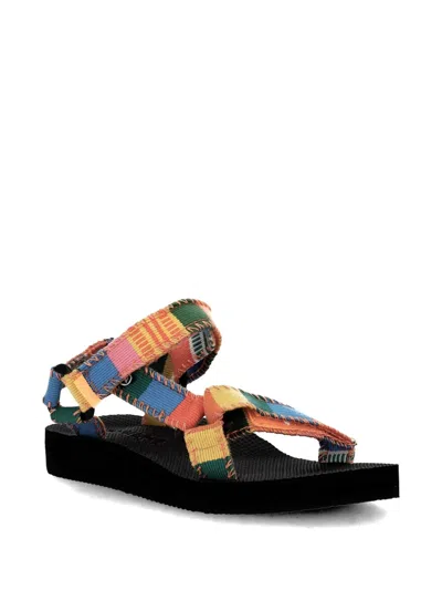 Arizona Love Patchwork-strap Sandals In Black