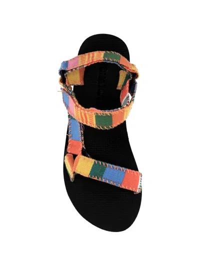 Arizona Love Patchwork-strap Sandals In Black