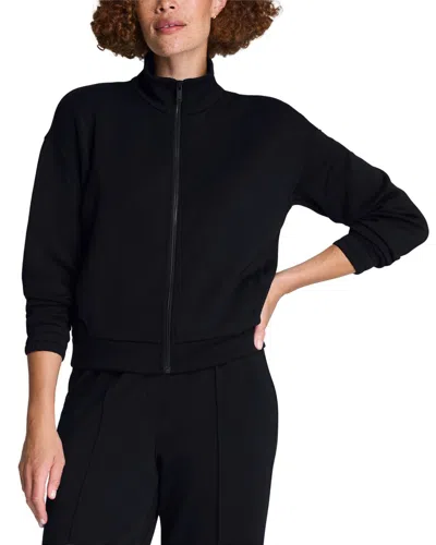 Spanx Brushed Full Zip Jacket In Black