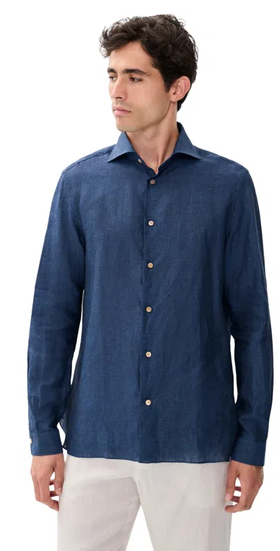 Ripa Ripa The Elba Shirt Navy In Blue | ModeSens