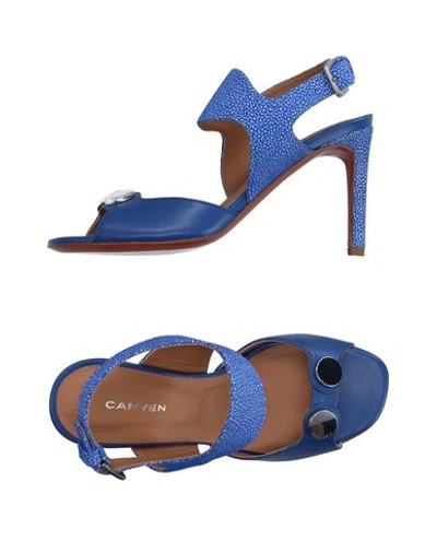 Carven Sandals In Blue