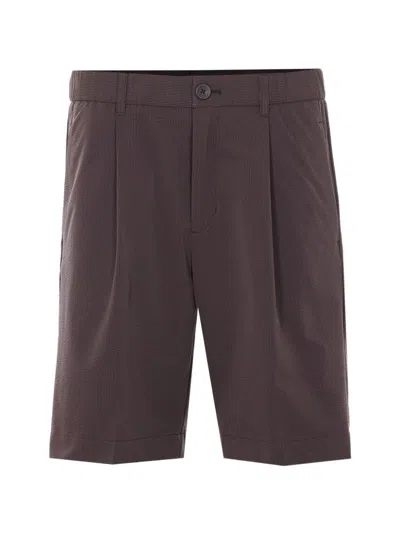 Herno Dark Brown Polyester Bermuda In Brown