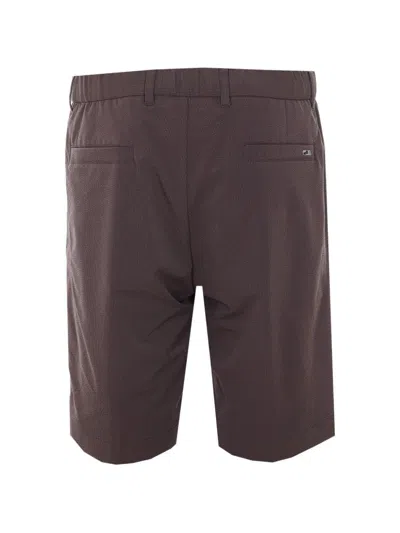Herno Dark Brown Polyester Bermuda In Brown