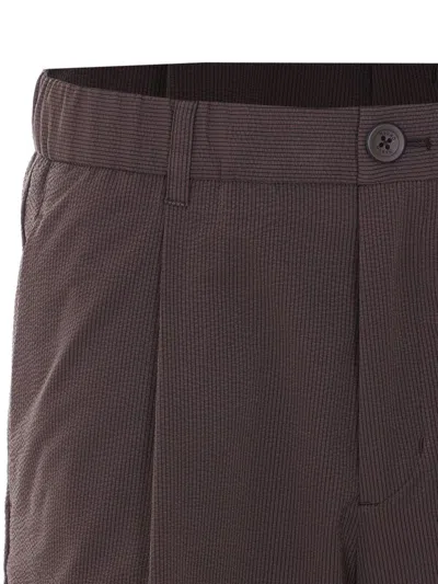 Herno Dark Brown Polyester Bermuda In Brown