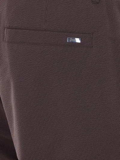 Herno Dark Brown Polyester Bermuda In Brown