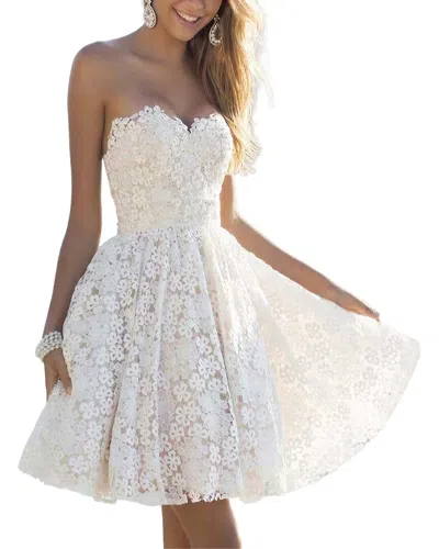 Silvia Rufino White Solid Mini Dress In White